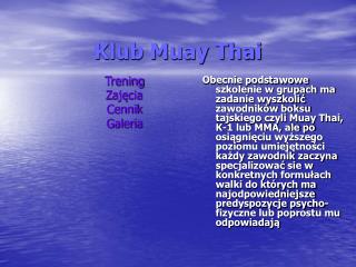 Klub Muay Thai