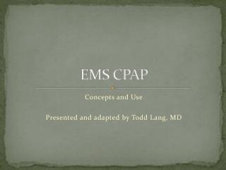 EMS CPAP