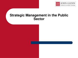 PPT - Strategic Management In The Public Sector PowerPoint Presentation ...