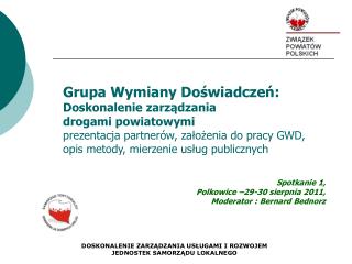 Grupa Wymiany Doświadczeń: Doskonalenie zarządzania