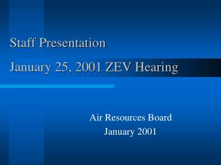 Air Resources Board January 2001