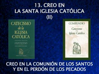 13. CREO EN LA SANTA IGLESIA CATÓLICA (II)