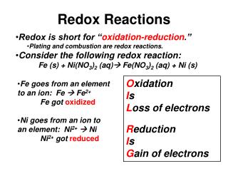 Redox Reactions