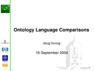 Ontology Language Comparisons