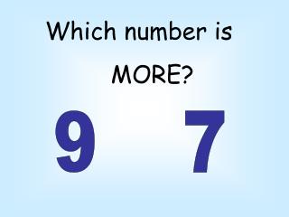 Which number is MORE?