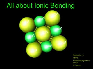 All about Ionic Bonding