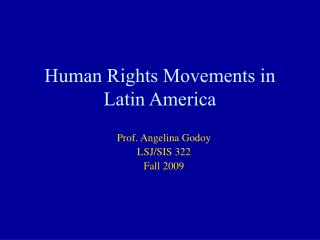 Human Rights Movements in Latin America