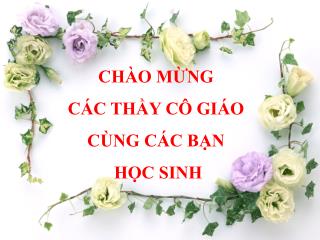 CHÀO MỪNG CÁC THẦY CÔ GIÁO CÙNG CÁC BẠN HỌC SINH