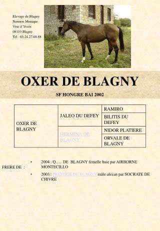 OXER DE BLAGNY