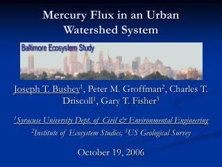 Mercury Flux in an Urban Watershed System