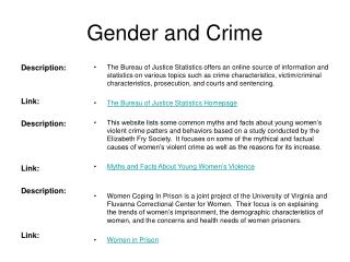 Gender and Crime