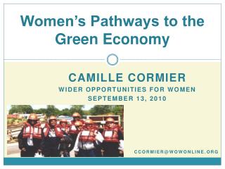 Women’s Pathways to the Green Economy