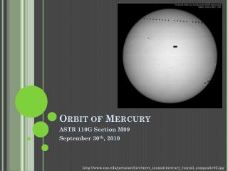 Orbit of Mercury