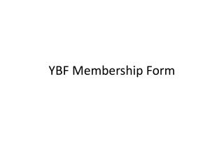 YBF Membership Form