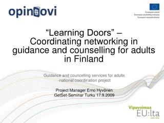 Guidance and councelling services for adults national coordination project