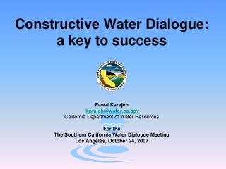 Constructive Water Dialogue: a key to success