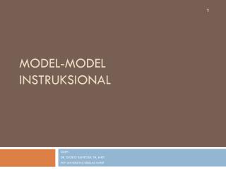 MODEL-MODEL INSTRUKSIONAL