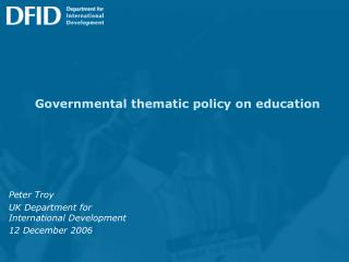 Governmental thematic policy on education