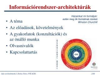 Információrendszer-architektúrák