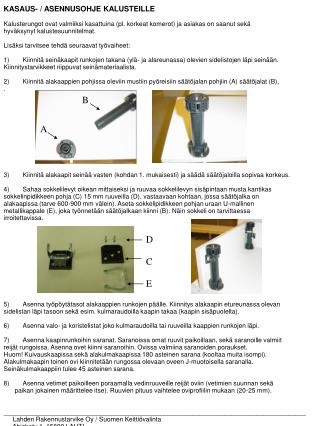 KASAUS- / ASENNUSOHJE KALUSTEILLE