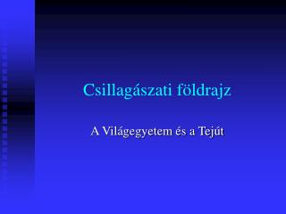 Csillagászati földrajz