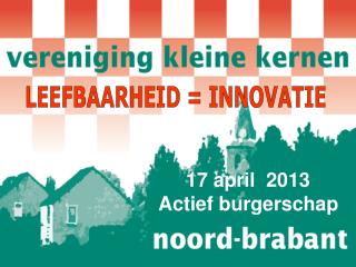 17 april 2013 Actief burgerschap