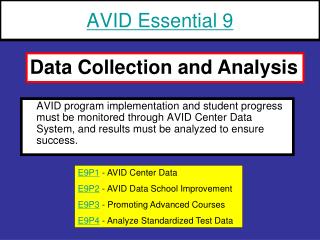 AVID Essential 9