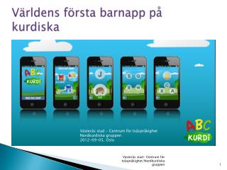 Världens första barnapp på kurdiska