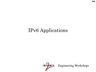 IPv6 Applications