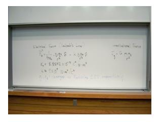 Electrostatic f orce due to q 1 acting on q 2 .