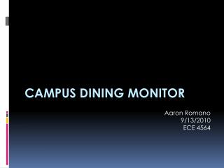 Campus dining monitor
