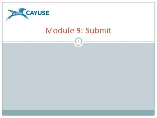 Module 9: Submit