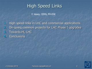 High Speed Links