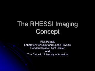 The RHESSI Imaging Concept