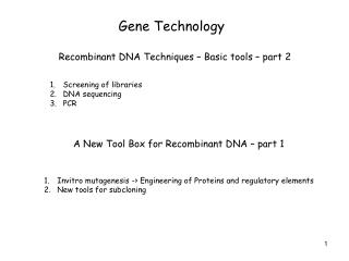 Gene Technology