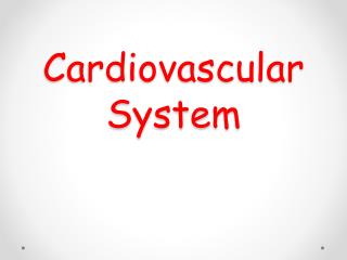 Cardiovascular System