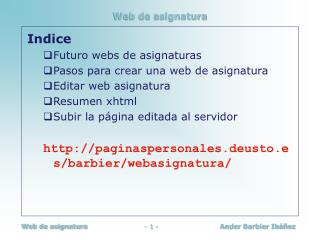 Web de asignatura