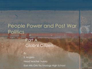 People Power and Post War Politics