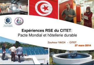 Expériences RSE du CITET : Pacte Mondial et hôtellerie durable