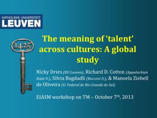 The meaning of ‘talent’ across cultures: A global study