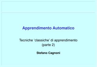 Apprendimento Automatico