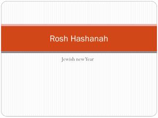 Rosh Hashanah