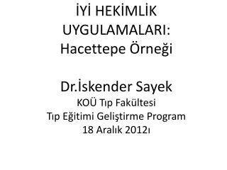 Tıp fakülteleri ve tıp eğitimi kurumlarının sosyal/toplumsal sorumluluğu önemlidir.