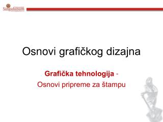 Osnovi grafičkog dizajna