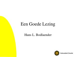 Een Goede Lezing