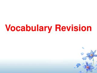 Vocabulary Revision