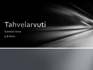 Tahvelarvuti