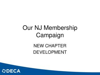 Our NJ Membership Campaign