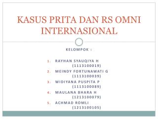 KASUS PRITA DAN RS OMNI INTERNASIONAL