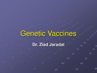 Genetic Vaccines